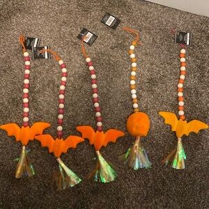 Ashland Halloween Decor Hanging Beaded Bats & Skull NWT